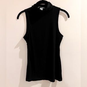Black mock neck tank